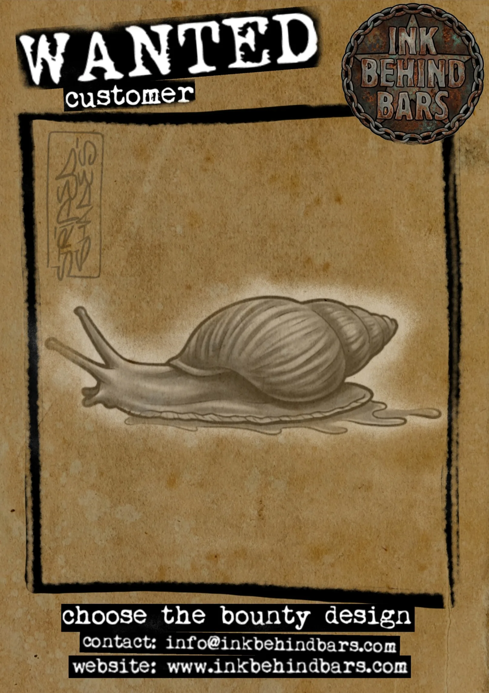 Snail in Black and Grey Realism, by striped_shades