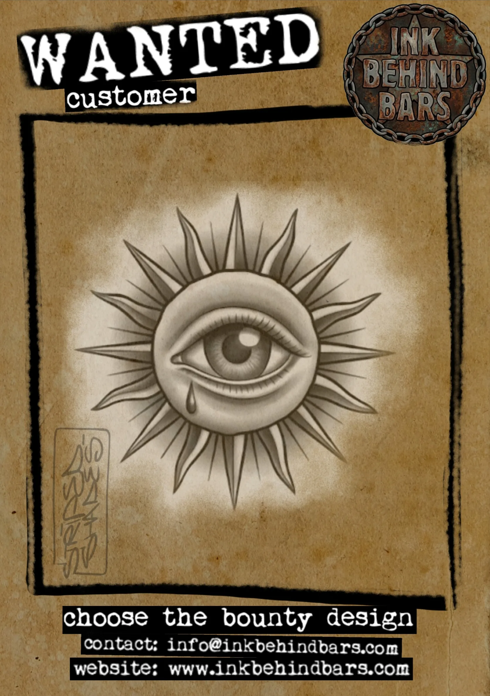 All-Seeing Eye with Sun Rays in Black and Grey, by striped_shades