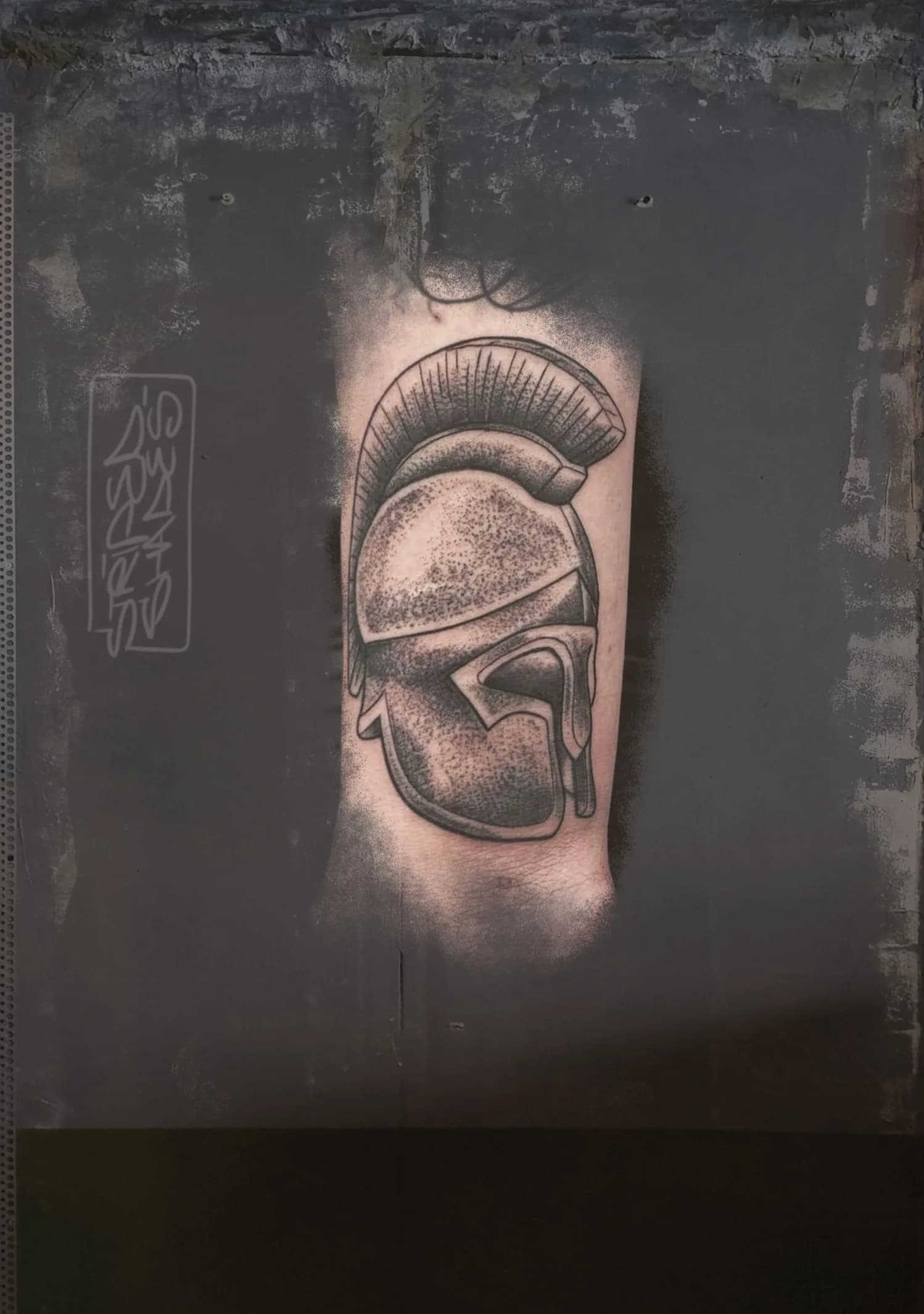 Corinthian Spartan Helmet in Black and Grey, by striped_shades