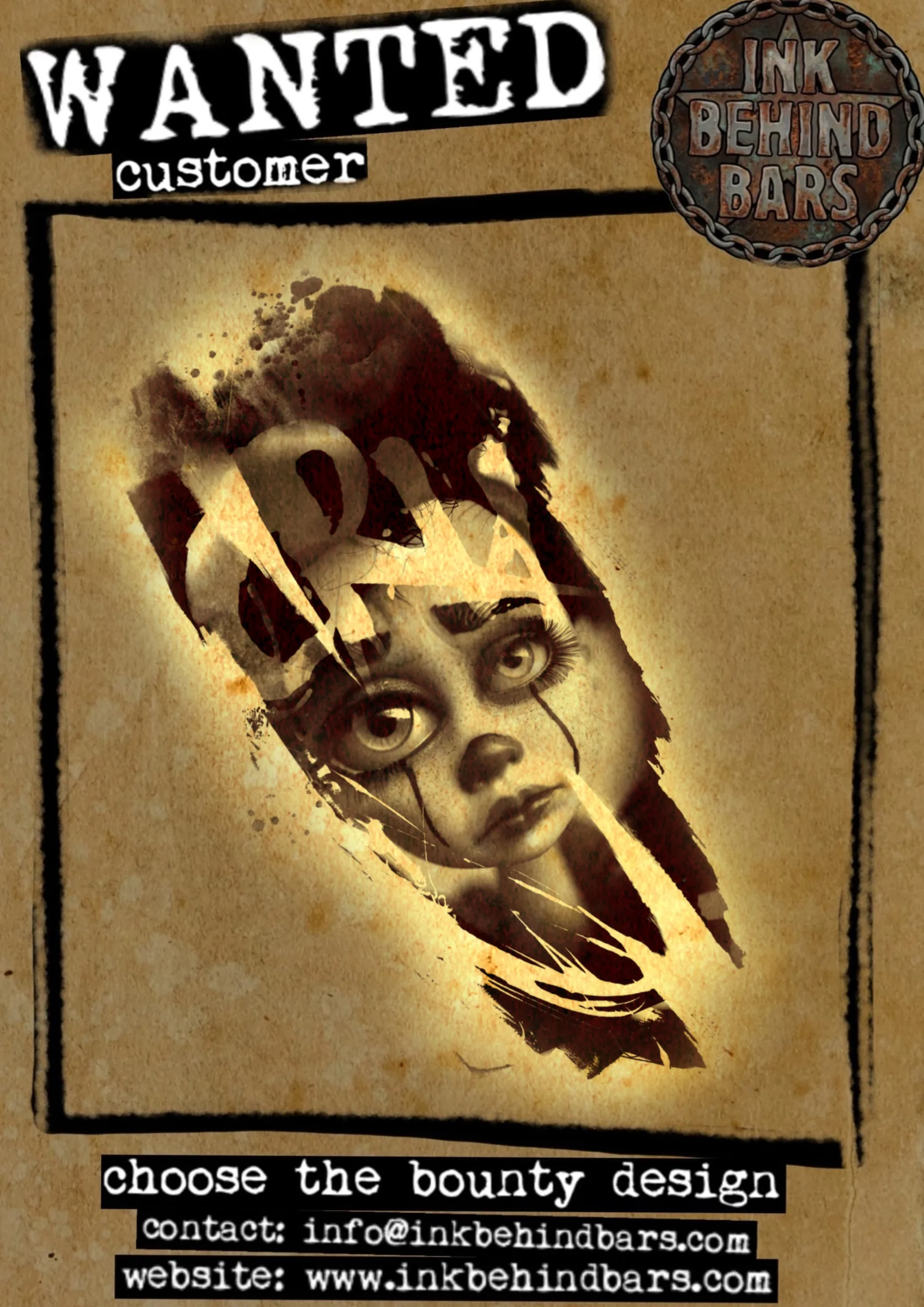 Torn Portrait with Teardrop, by lockedindarktattoo