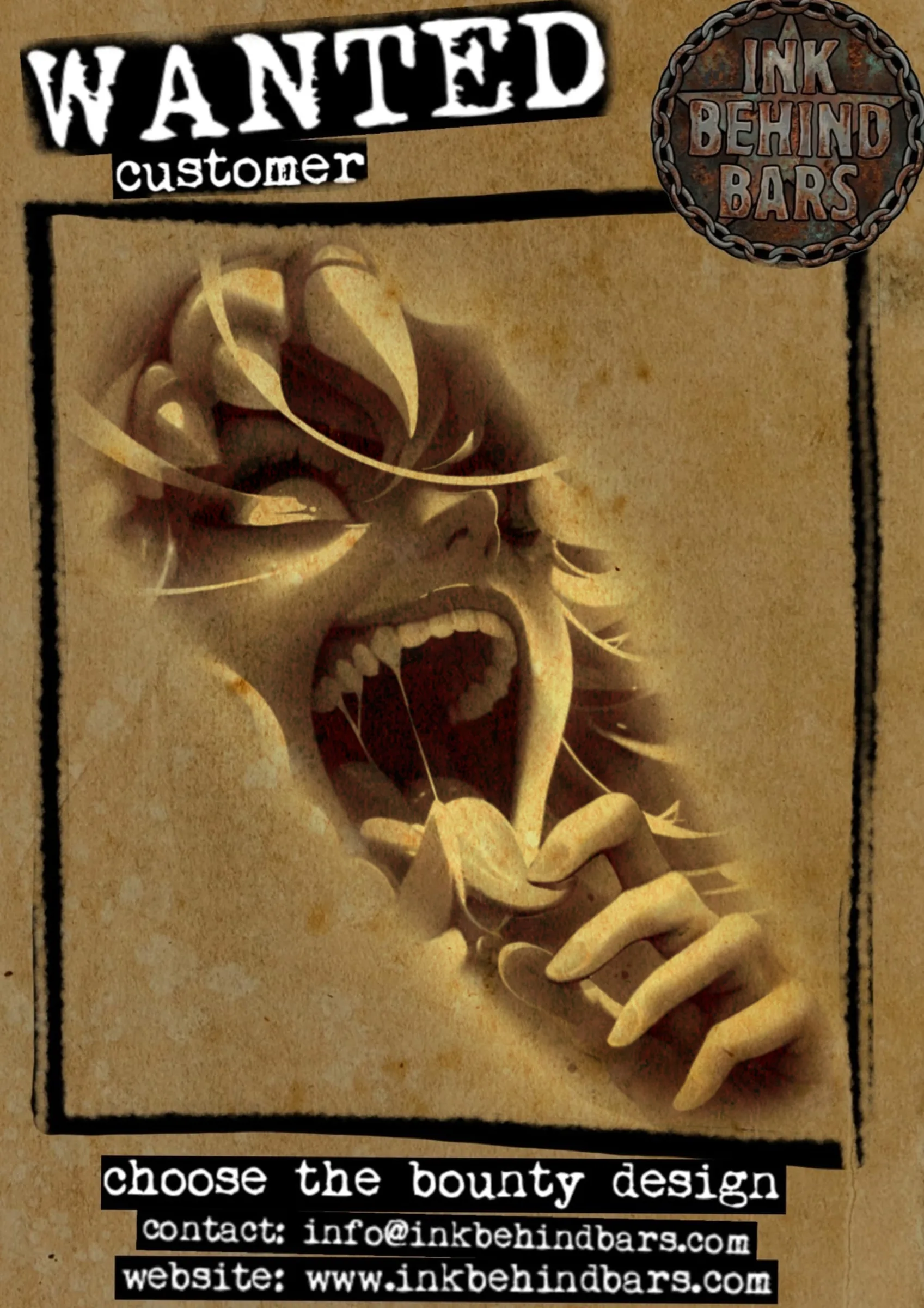 Screaming Face With Grasping Hands, Dark Art, by lockedindarktattoo